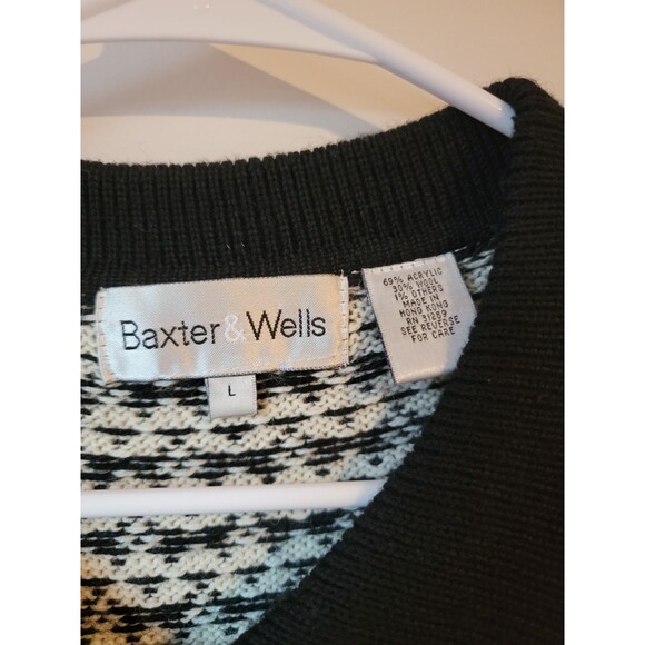 Baxter Wells Fair Isle Wool Blend Womens Large Sweater Birdseye Knit Ski Cozy - Picture 8 of 8